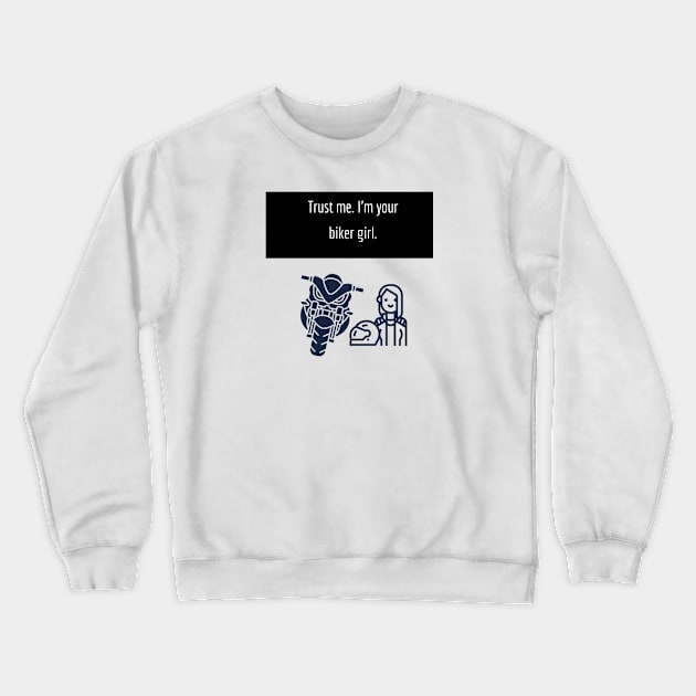 Biker girl Crewneck Sweatshirt by Imaginate